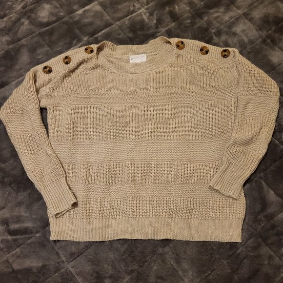 Olive & Oak Sweaters - Olive & Oak Women's Knit Sweater, Beige Brown, Medium